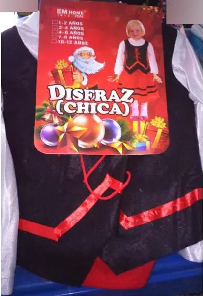Foto aus der offiziellen Meldung: EM Home DISFRAZ (CHICA) ('Girls' costume') Kostüm ausgefallenem Kleid — Risiko: Verbrennungen