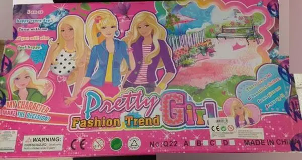 Foto dell’avviso ufficiale: Pretty-Fashion Trend Girl Set di bambole in plastica con accessori — rischio: Rischio chimico