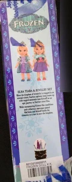 Foto do aviso oficial: Frozen Boneca de plástico — risco: Químico (A12/1221/16)