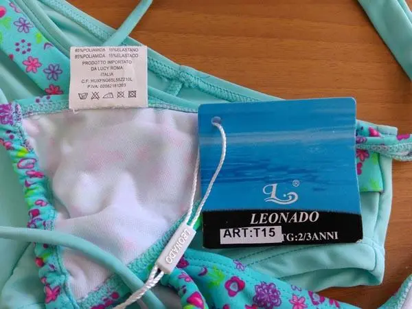 Foto dell’avviso ufficiale: Leonado Bikini per ragazze — rischio: Lesioni & Strangolamento (A12/1231/16)