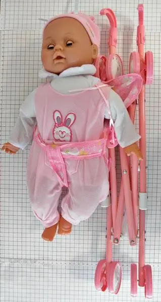Photo de l’avis officiel: Warmbaby Baby Toy Poussette jouet avec poupée — risque: Blessures