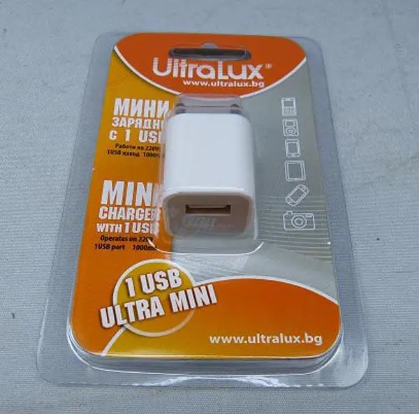 Foto aus der offiziellen Meldung: Ultralux Mini Charger With 1 USB Ladegerät — Risiko: Elektrischer Schlag & Feuer