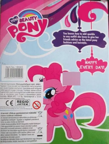 Foto dell’avviso ufficiale: Regio Játék You Beauty Pony Set pony giocattolo — rischio: Rischio chimico
