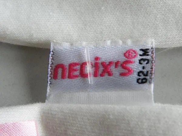 Foto do aviso oficial: Necix's Conjunto de roupas para bebés — risco: Engasgamento (A12/1307/16)