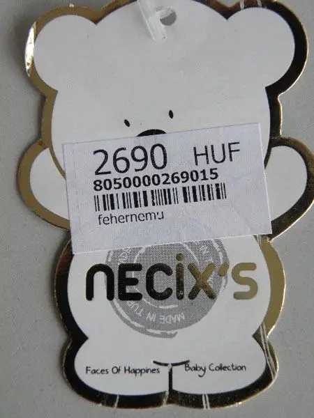 Foto do aviso oficial: Necix's Conjunto de roupas para bebés — risco: Engasgamento (A12/1307/16)