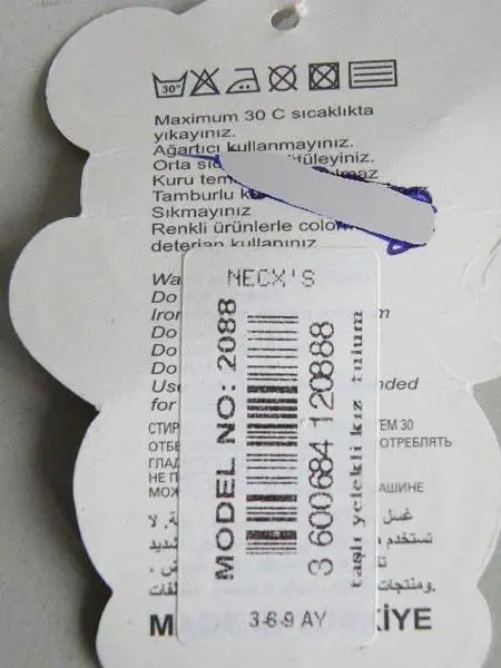 Foto do aviso oficial: Necix's Conjunto de roupas para bebés — risco: Engasgamento (A12/1307/16)