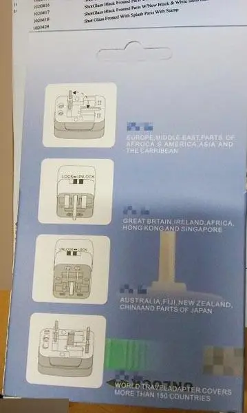 Foto aus der offiziellen Meldung: ADAPTOR Steckeradapter — Risiko: Elektrischer Schlag
