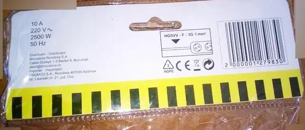 Photo de l’avis officiel: 6 Sockets Extension Cord Plomb d’extension — risque: Choc électrique & Incendie