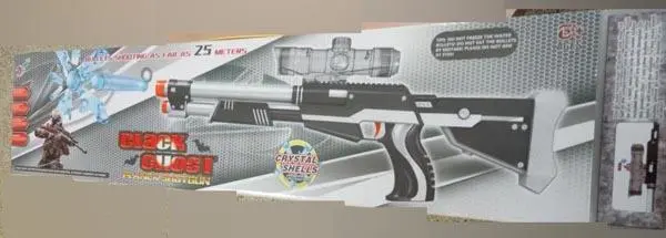 Photo de l’avis officiel: Clack Chost Pistolet à jouet — risque: Étouffement & Blessures