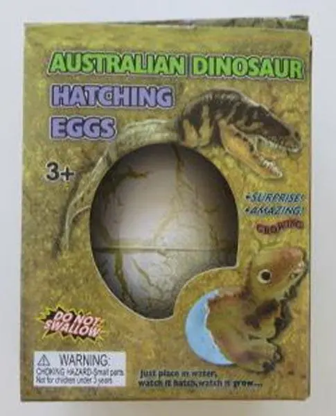 Foto do aviso oficial: Artex Trading Australian Dinosaur - Hatching Eggs Brinquedos expansíveis — risco: Engasgamento & Ferimentos