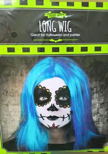 Photo de l’avis officiel: Fright Nite Halloween &amp; Celebration Wigs Perruque de robe de fantaisie — risque: Brûlures