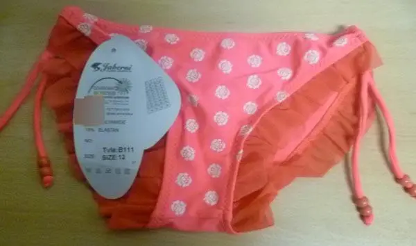 Photo de l’avis officiel: JABERNI CLASSIC SWIMWEAR Maillots de bain pour filles — risque: Blessures