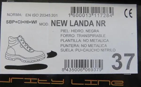 Photo de l’avis officiel: Security Line Chaussures de sécurité — risque: Risque chimique