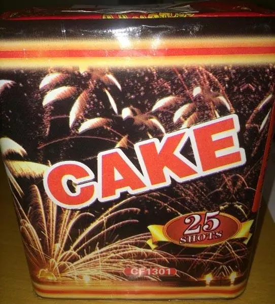 Photo de l’avis officiel: CAKE Feux d’artifice — risque: Brûlures & Incendie