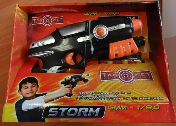 Photo de l’avis officiel: Target STORM Pistolet à jouets — risque: Étouffement