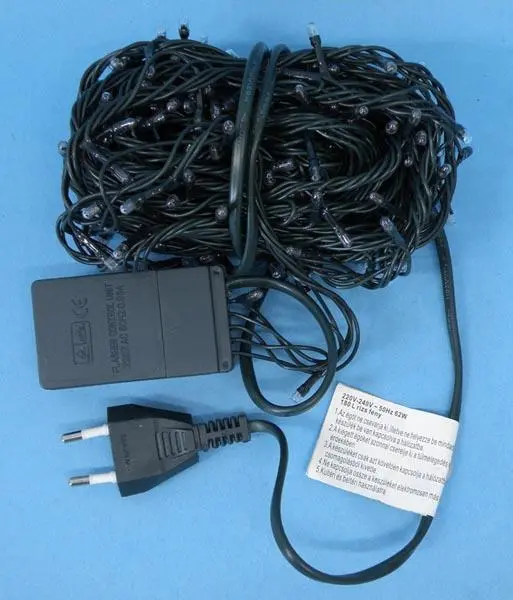 Photo from the official notice: 1.) 180L RICE LIGHTS; 2.) 240L RICE LIGHTS; 3.) 320L RICE LIGHTS lighting chains — electric shock & fire risk