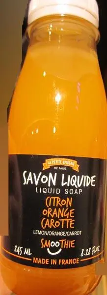 Foto aus der offiziellen Meldung: La Petite Épicerie de Paris Savon liquide - Smoothie citron orange carotte (‘Lemon-orange-carrot smoothie’ liq — Risiko: Chemikalie