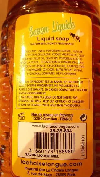 Foto dell’avviso ufficiale: La Petite Épicerie de Paris Savon Liquide - Parfum miel ('Honey-scented liquid soap') Sapone liquido — rischio: Rischio chimico