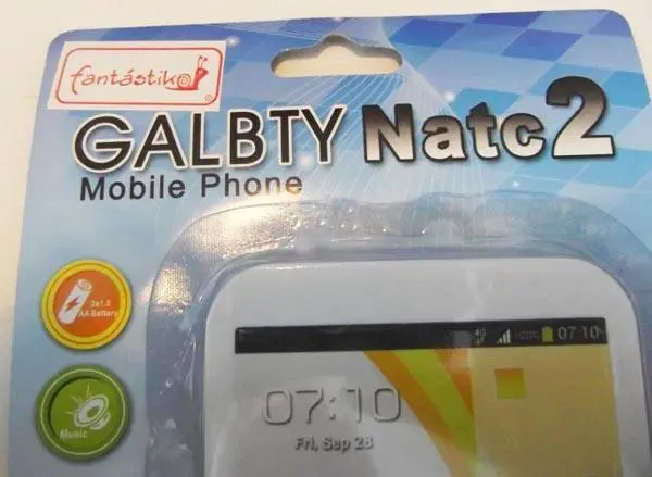 Foto uit de officiële melding: Fantástiko GALBTY Natc2 Mobile Phone Speelgoed mobiele telefoon — risico: Gehoorschade