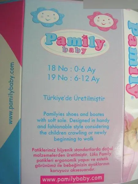 Photo de l’avis officiel: Pamily baby RUGAN 3 CICEK Chaussures pour bébés — risque: Étouffement