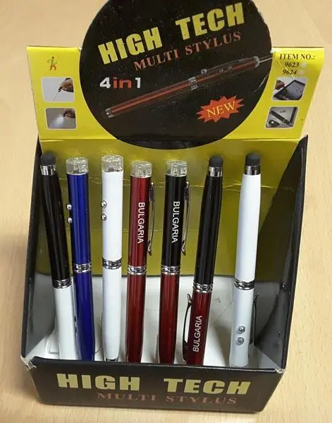 Foto aus der offiziellen Meldung: HIGH TECH MULTISTI STYLUS Laserpointer — Risiko: Sehschaden