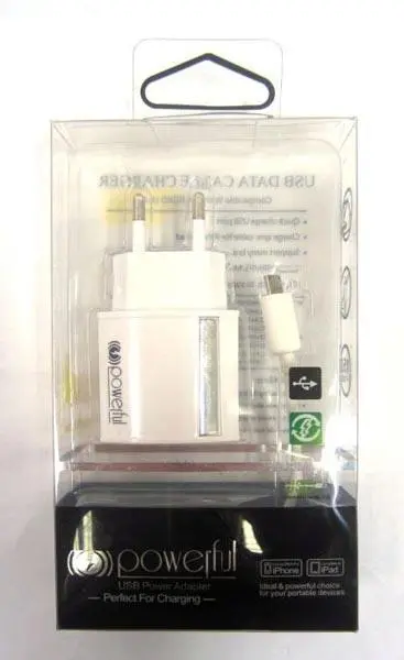 Photo de l’avis officiel: Powerful USB Power Adapter Chargeur USB — risque: Choc électrique