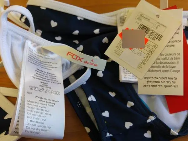 Photo de l’avis officiel: Fox Bikini pour filles — risque: Blessures & Etranglement