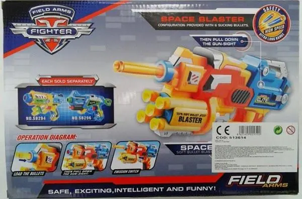 Photo de l’avis officiel: Fighter Soft Bullet Blaster Pistolet à jouet — risque: Étouffement