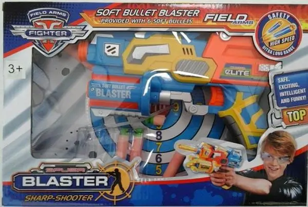 Photo de l’avis officiel: Fighter Soft Bullet Blaster Pistolet à jouet — risque: Étouffement