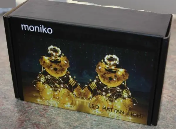 Photo de l’avis officiel: Moniko LED Rattan Light Chaîne d’éclairage — risque: Choc électrique