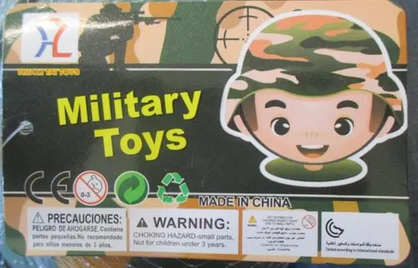 Foto do aviso oficial: HuaLi Tai Toys Military Toys Pistola de brinquedos e capacete. — risco: Ferimentos