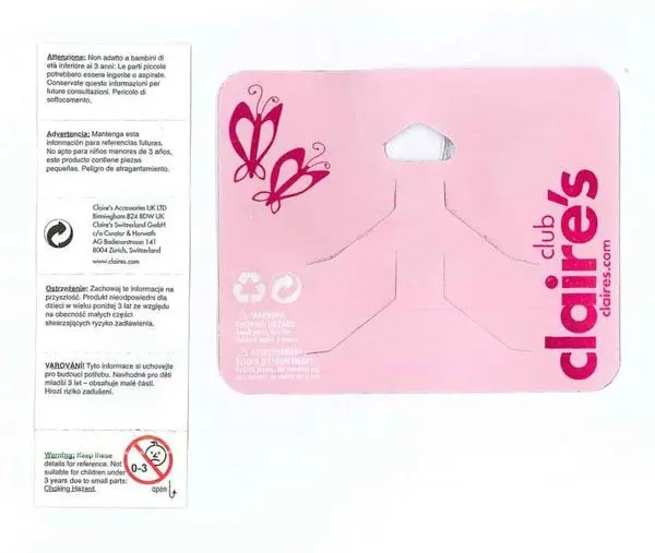 Photo de l’avis officiel: Claire's Extension de cheveux de fantaisie — risque: Brûlures