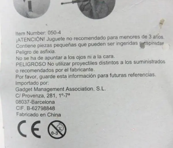 Photo from the official notice: Cartoon Network Uncle Grandpa blow pipe with projectiles — choking risk