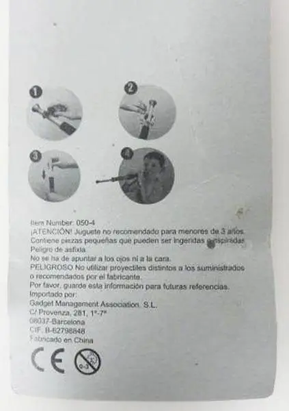 Photo from the official notice: Cartoon Network Uncle Grandpa blow pipe with projectiles — choking risk