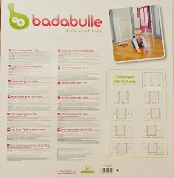 Photo from the official notice: Badabulle Easy Close Plexi safety gate safety gate for children — injuries risk