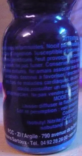 Photo de l’avis officiel: Sexline Butyl Poppers — risque: Risque chimique