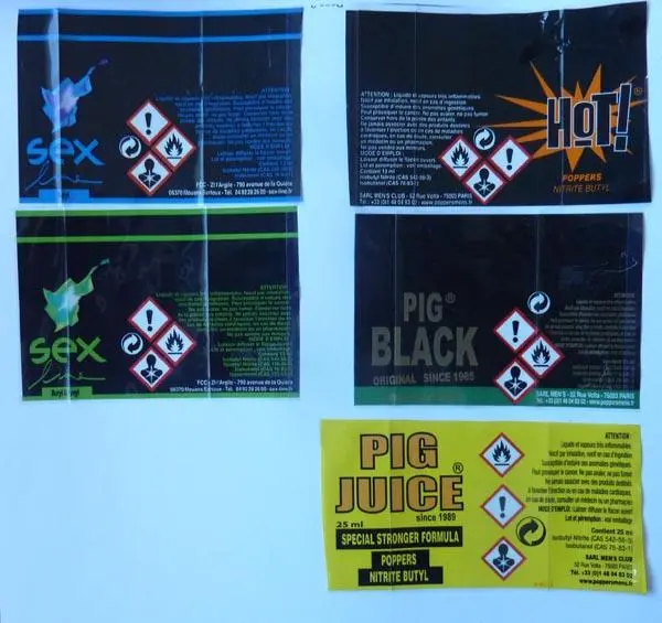 Photo de l’avis officiel: Sexline Butyl Poppers — risque: Risque chimique