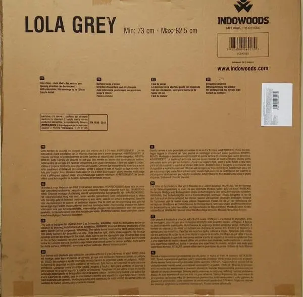 Foto dell’avviso ufficiale: INDOWOODS Lola Grey Barriera di sicurezza per bambini — rischio: Intrappolamento & Strangolamento