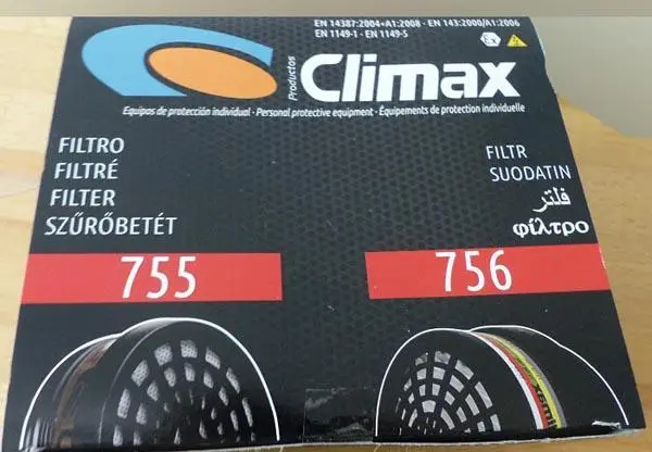 Foto aus der offiziellen Meldung: Climax Atemmaske mit Filtern — Risiko: Gesundheitsrisiken/Sonstige