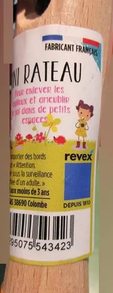 Photo de l’avis officiel: REVEX Mini Rateau ('Mini rake') — risque: Blessures