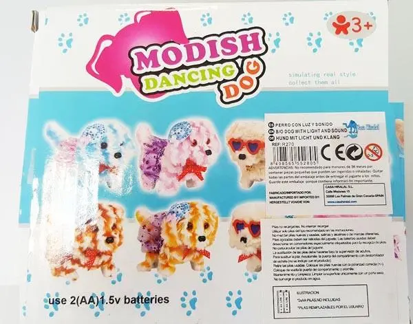 Foto dell’avviso ufficiale: OU Xiang Modish dancing dog Cane peluche con luce e suono — rischio: Ostruzione delle vie aeree