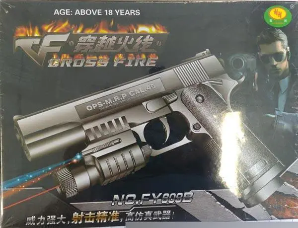 Photo de l’avis officiel: HUANGHE - H H Cross Fire Pistolet Airsoft — risque: Dommages à la vue