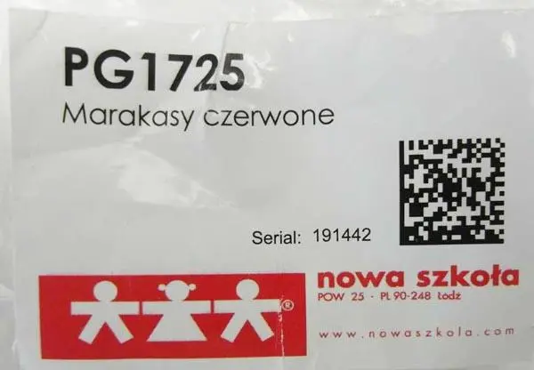 Foto do aviso oficial: Nowa Szkota Marakasy czerwone ('Red maracas') Chocalhos — risco: Engasgamento