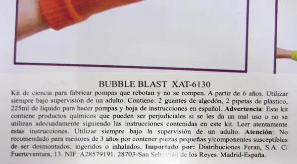 Foto dell’avviso ufficiale: Sick Science BUBBLE BLAST Giocattolo di bolla — rischio: Rischio microbiologico