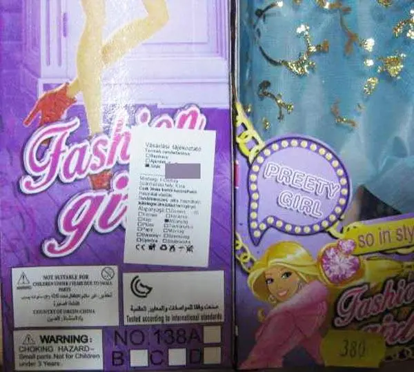 Foto do aviso oficial: Beauty Fashion Boneca de plástico — risco: Químico (A12/0527/17)