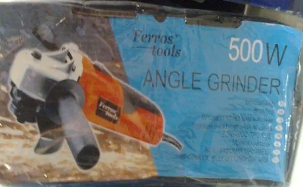 Photo de l’avis officiel: Ferros tools Angle Grinder Broyeur d’angle — risque: Brûlures & Coupures