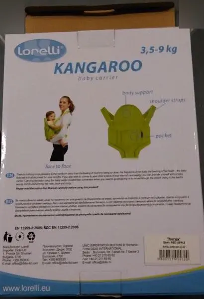 Photo de l’avis officiel: Lorelli Kangaroo Porte-bébé — risque: Blessures