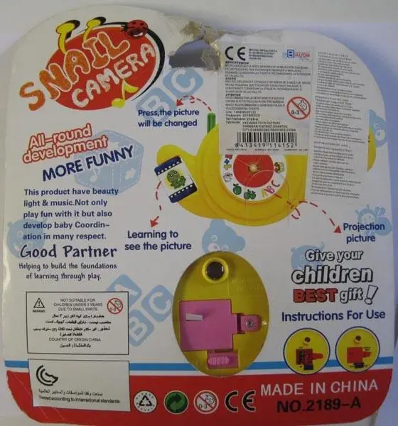 Foto dell’avviso ufficiale: Bullycan SNAIL CAMERA Giocattolo di plastica — rischio: Rischio chimico