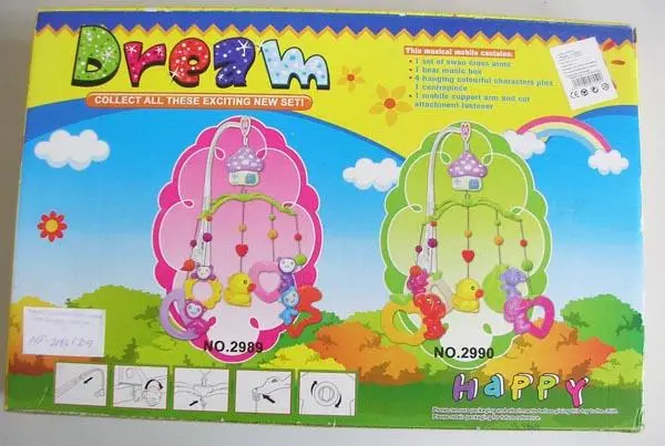 Photo from the official notice: Mei Lin da Dream babies' musical mobile — choking risk