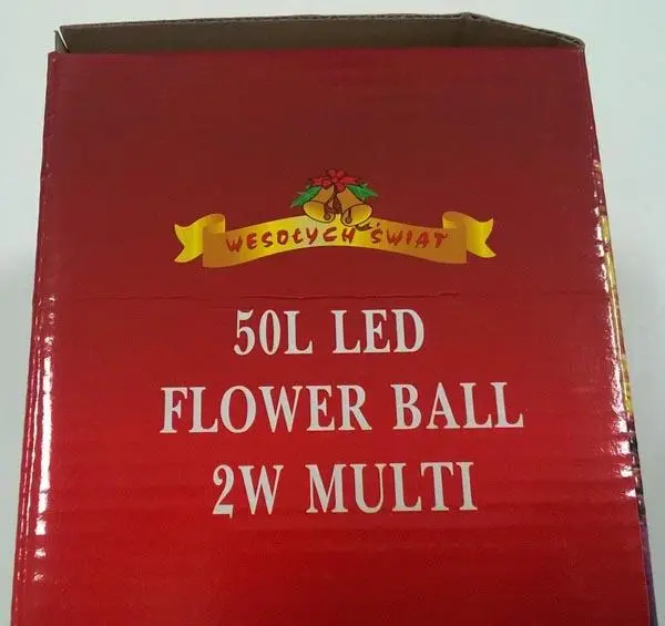Photo de l’avis officiel: 50L LED Flower Ball 2W Multi Chaîne d’éclairage — risque: Choc électrique & Incendie